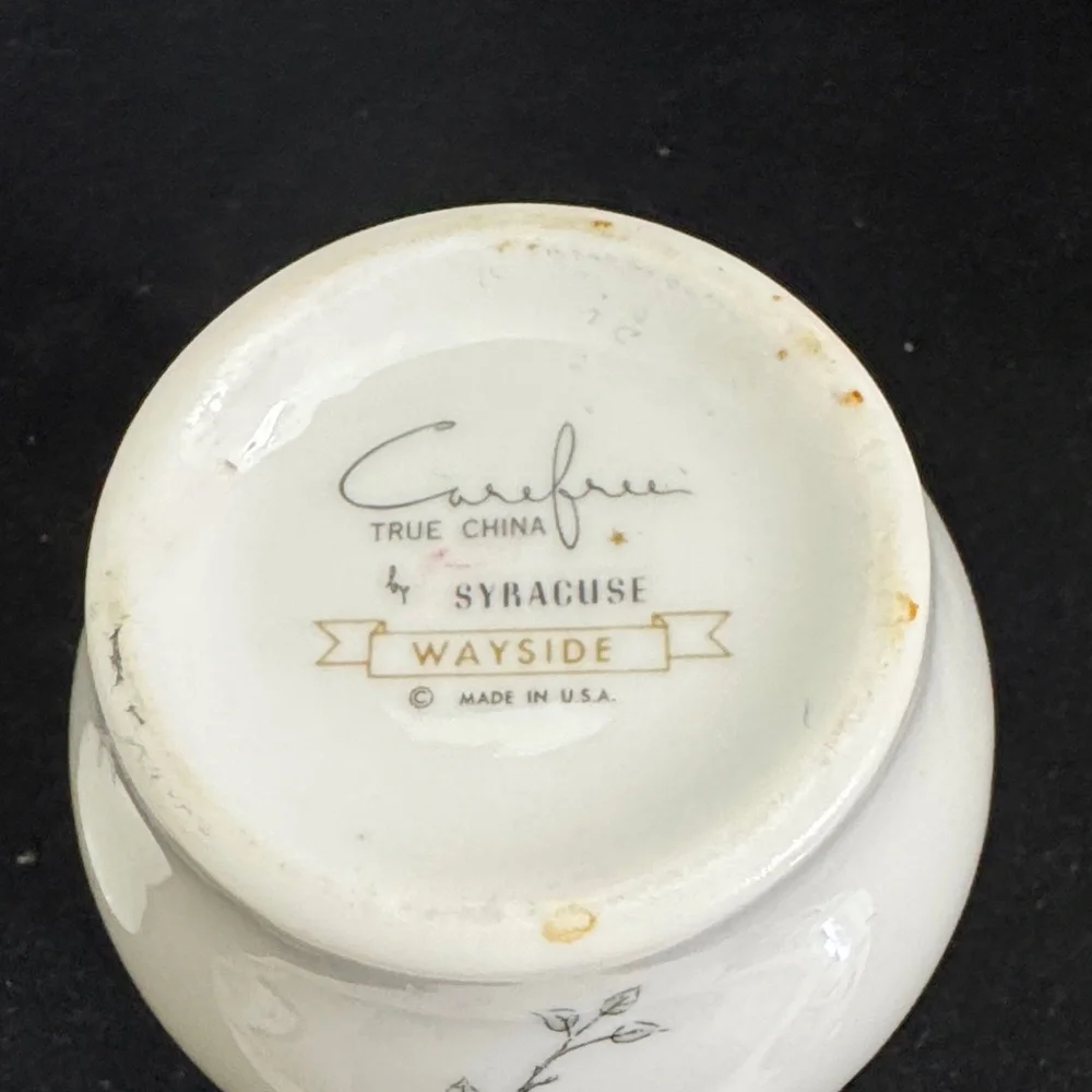 Vintage Syracuse Wayside USA Carefree China USA Sugar Bowl w/ Lid